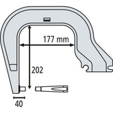 GYS Elektrodenbügel C8 - 8 bar/550 daN - LG 177 mm - standard 020016