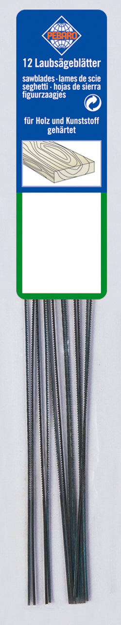 Laubsägeblätter 130 mm Stärke 1 - fein für Holz, Kunststoff, Gips (12 Stk.) 11-2190