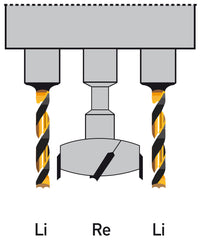 Bernardo Bohrkopf 43 mm für Fenstergriffe mit Aufnahme für Stemmmaschinen 14-1104