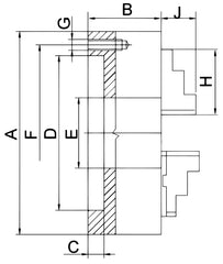 Bernardo Präzisions-3-Backenfutter PO3 - 400 21-1018F