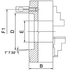 Bernardo Präzisions-3-Backenfutter PO3-250/D8 21-1045F
