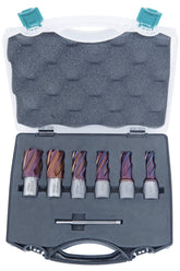 Bernardo HSSCO5-Kernbohrer-Set CDS, nACO-beschichtet, 14 - 24 mm, Bohrtiefe 30 mm 41-11043