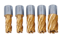 HSS-Kernbohrer CDS, TiN-beschichtet, 14/18/22 mm, Bohrtiefe 25 mm, 5 tlg. 41-1105