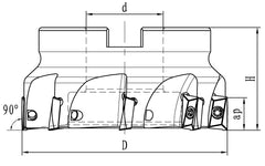 Bernardo Plan- und Eckfräser diam. 100 mm / B 32 42-1060