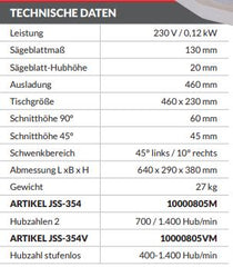 "JET DEKUPIERSÄGE JSS-354-M by JET"