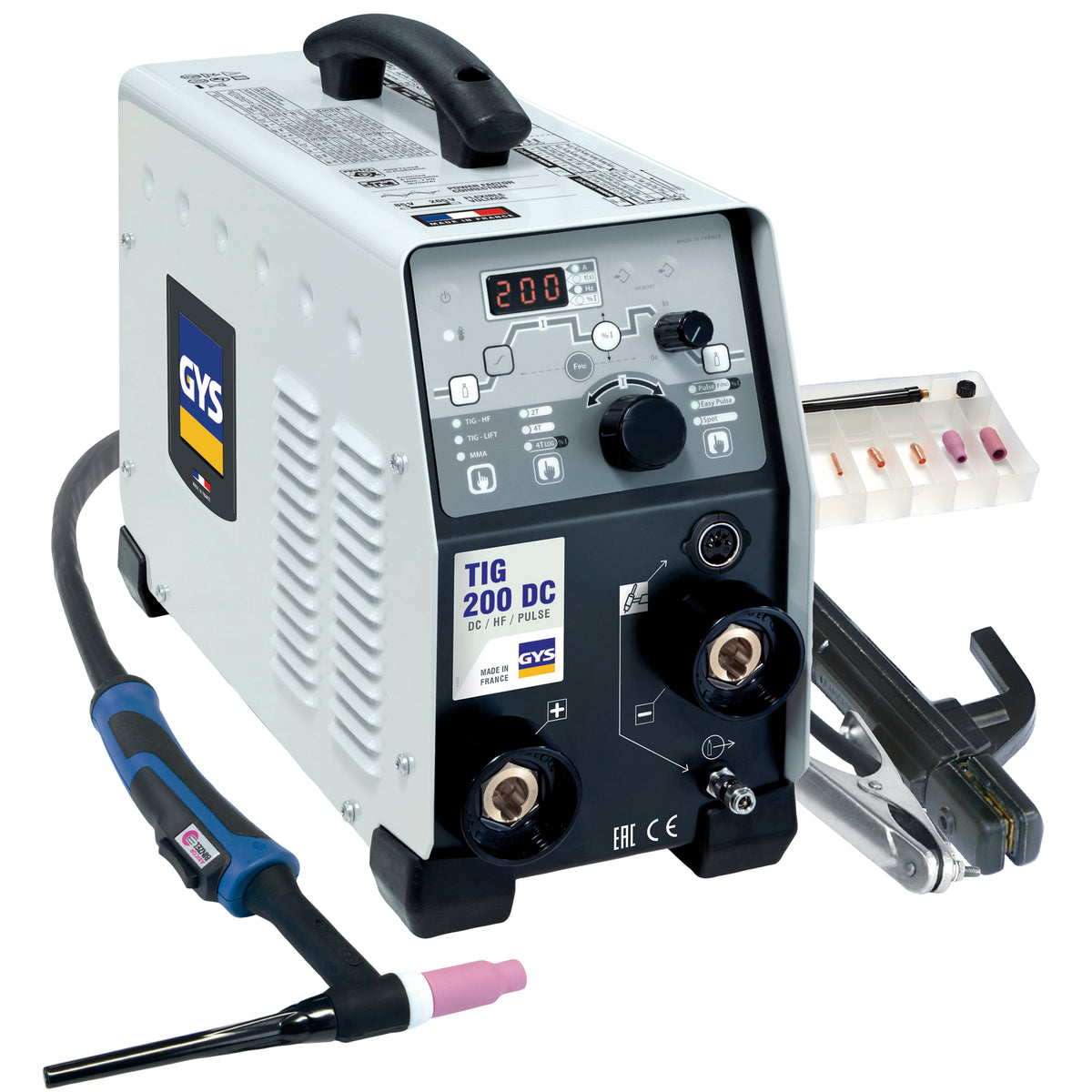 GYS TIG 200 DC FV Inv. Set + SR17DB - 4 m, E-HAND Zubeh. o. Druckmin 011540