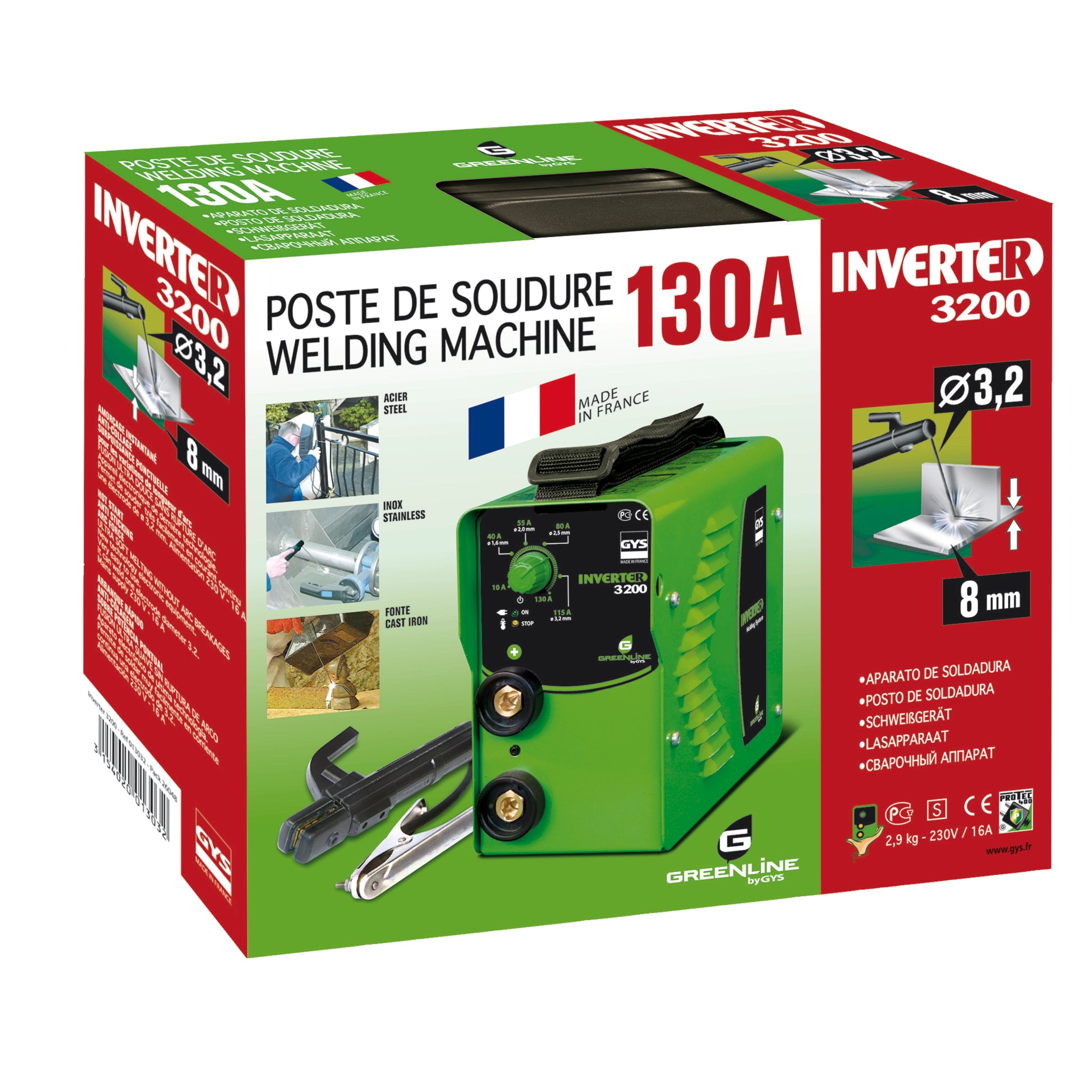 GYS INVERTER 3200 Elektrodenschweißgerät im Hartschalenkoffer 013032