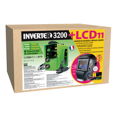 GYS INVERTER 3200 Set: Elektrodenschweißgerät + Schweißhelm LCD11 TRUE COLOR 013070