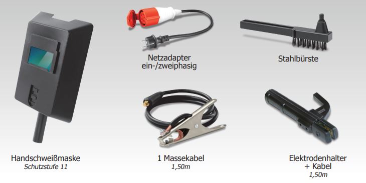 GYS EXPERT 220 DV Elektroden-Schweißtransformator mit Zubehör + Zubehör 015128