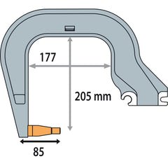 GYS Elektrodenbügel C3 - 8 bar/550 daN - LG 177 mm - isoliert 021419