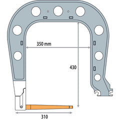 GYS Elektrodenbügel C7 - 8 bar/550 daN - LG 350 mm - isoliert + Wandhalterung 021433