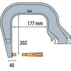 GYS Elektrodenbügel C8 - 8 bar/550 daN - LG 177 mm - isoliert 021440