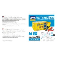 GYS WATTMATIC 100 - 6/12 V 024823