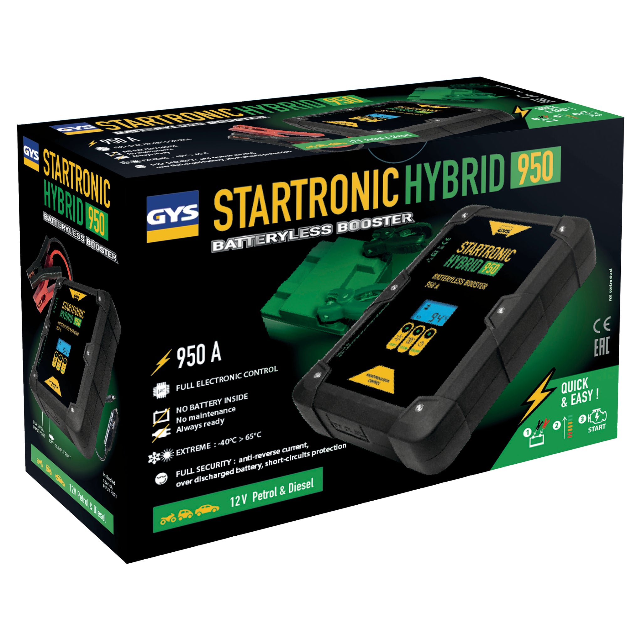 GYS STARTRONIC HYBRID 950 - Booster mit Lithiumbatterie 026117