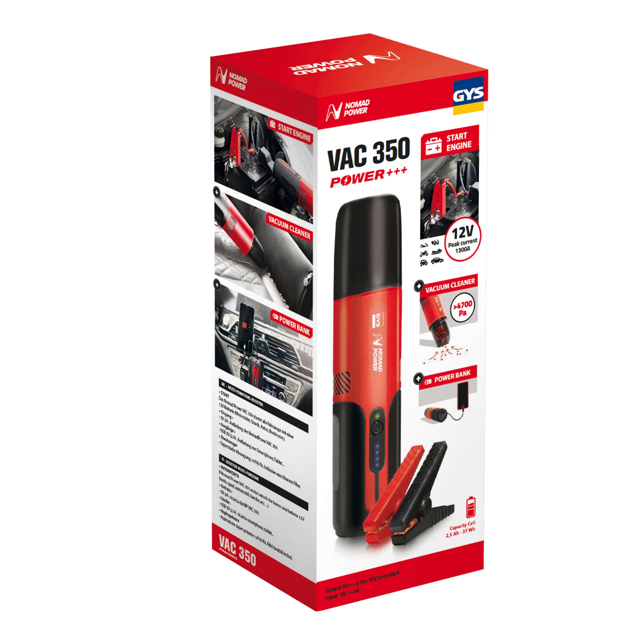 GYS BOOSTER LITHIUM NOMAD POWER VAC 350 028937