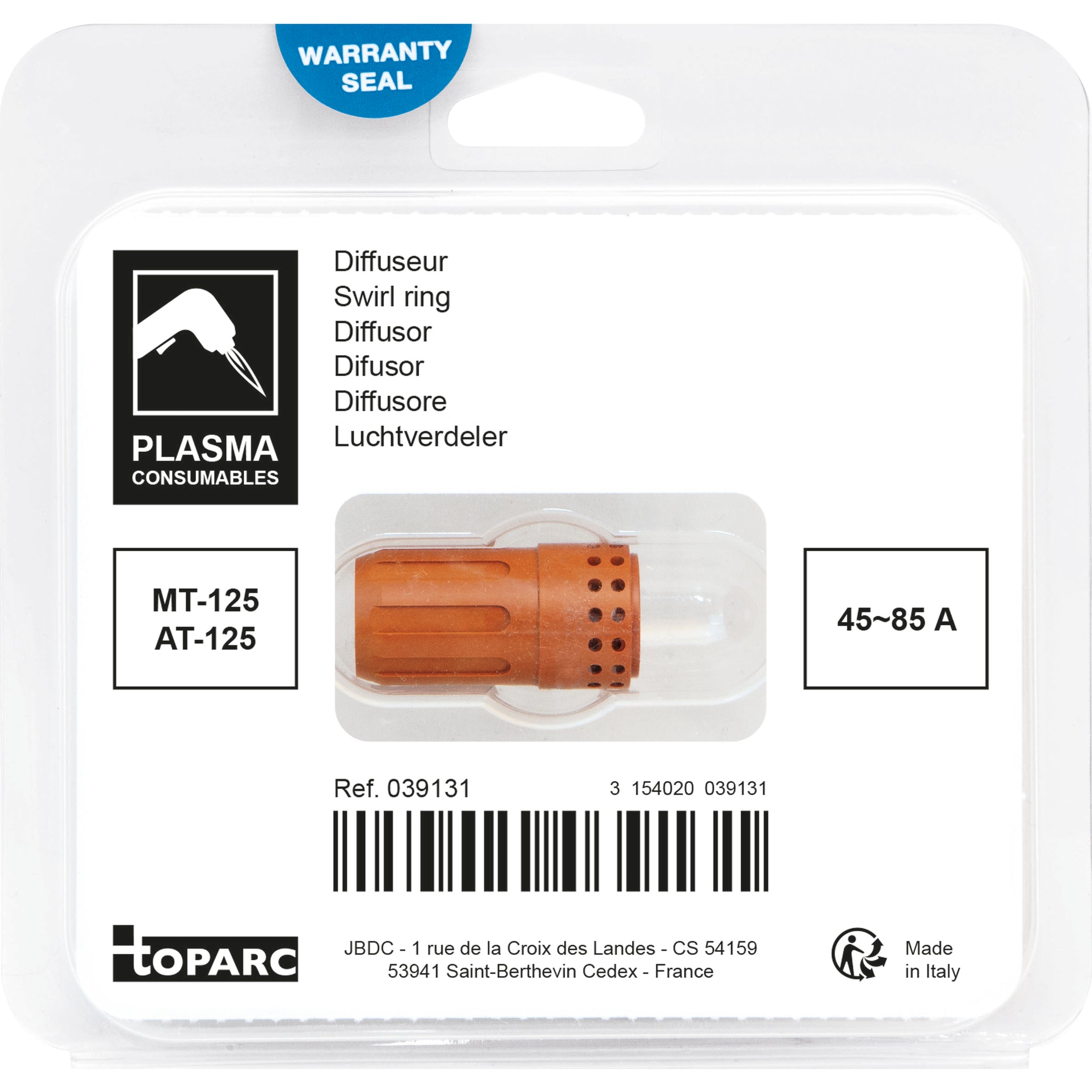 GYS 1 Diffusor 45/85A - für Plasmabrenner MT/AT-125 039131
