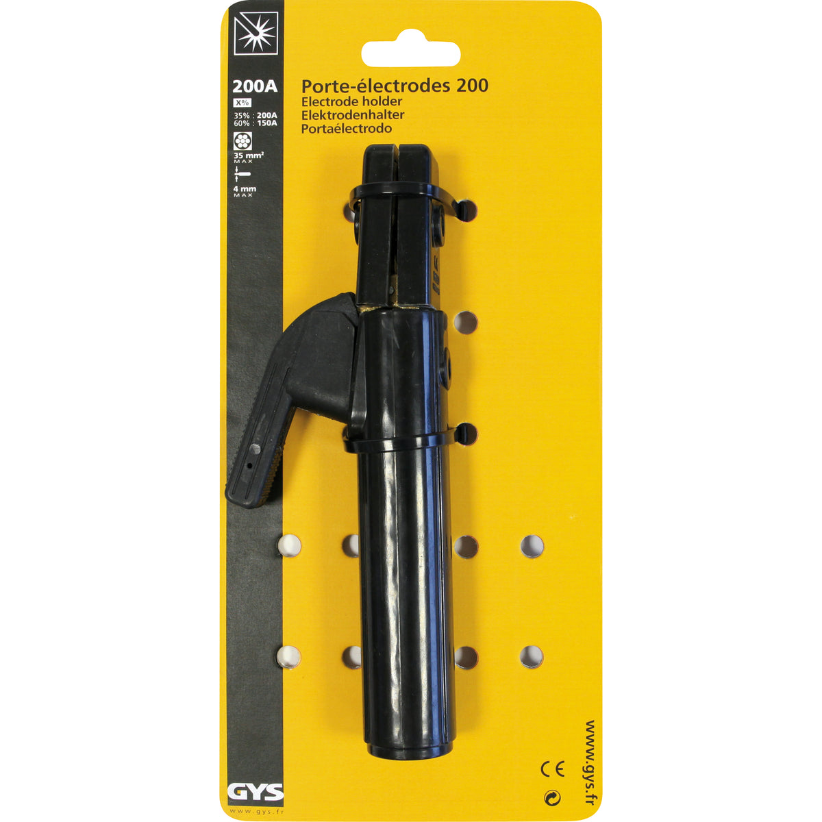 GYS Elektrodenhalter SHARK X200.35 (200A - 35mm²) - mit Zange (Blister) 043602