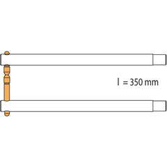 GYS Elektrodenarm PX4 x 2 - LG 350 mm - Alu - asymetrisch 047914