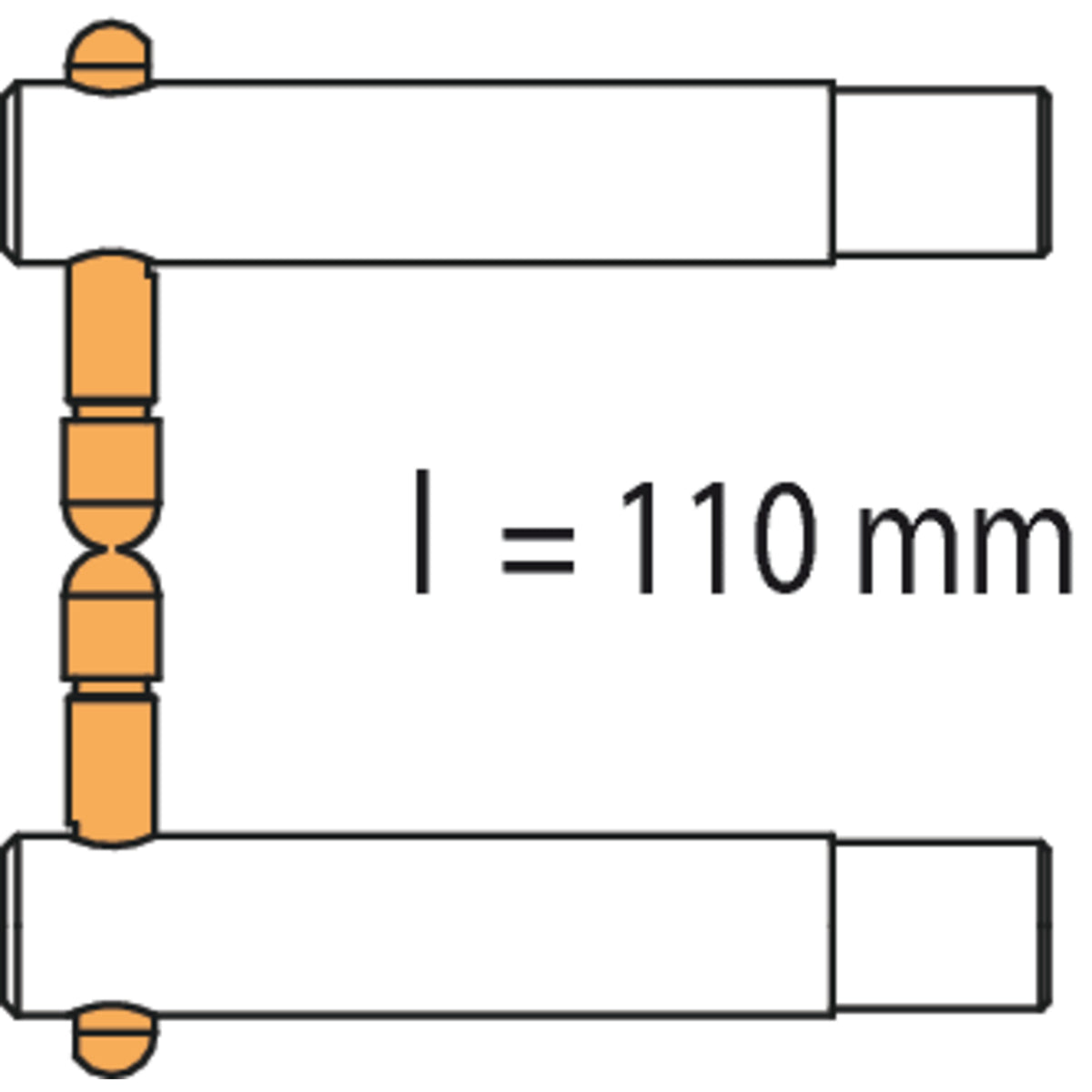 GYS Elektrodenarm PX1 x 2 - LG 110 mm - Alu - standard Arm 047945