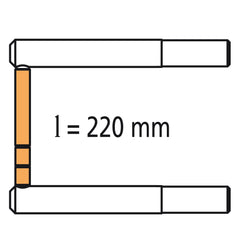 GYS Elektrodenarm RX2 x 2 - 8 bar/300 daN - LG 220 mm - luftgekühlt 051041