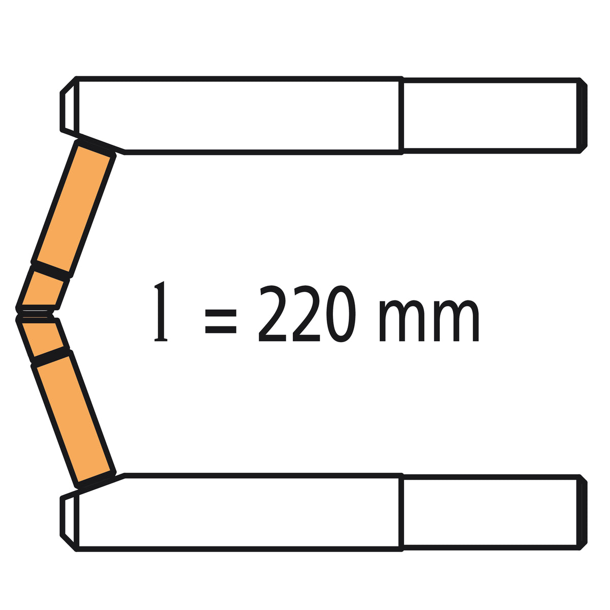 GYS Elektrodenarm RX3 x 2 - 8 bar/300 daN - LG 220 mm - luftgekühlt 051058