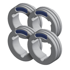 GYS 4 Drahtführungsrollen TWIN - Typ F - Ø 0,8/1,0 mm (blau/rot) - Stahl 061866