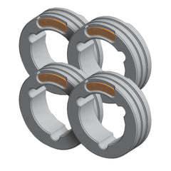 GYS 4 Drahtführungsrollen TWIN - Typ F - Ø 1,2/1,6 mm (orange/gelb) - Alu 061910