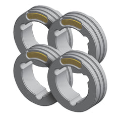 GYS 4 Drahtführungsrollen - TWIN Typ F - Ø 1,6/2,4 mm - Fülldraht - Stahl 061958