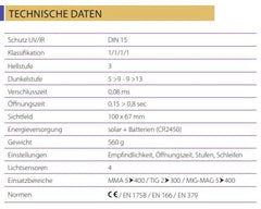 GYS Schweißhelm LCD ERGOTECH+ 5/9 - 9/13 SILVER TRUE COLOR 068650