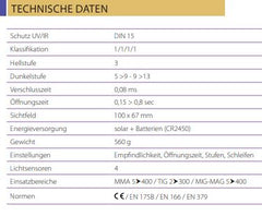 GYS Schweißhelm LCD ERGOTECH+ 5/9 - 9/13 BLACK TRUE COLOR 068667