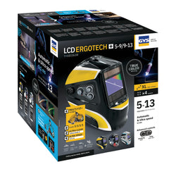 GYS Schweißhelm LCD ERGOTECH+ 5/9 - 9/13 BLACK TRUE COLOR 068667
