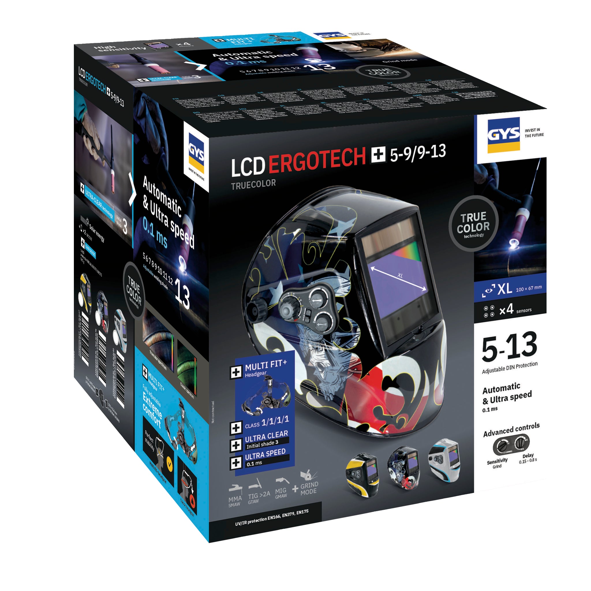 GYS Schweißhelm LCD ERGOTECH+ 5/9 - 9/13 DREAM TRUE COLOR 068674