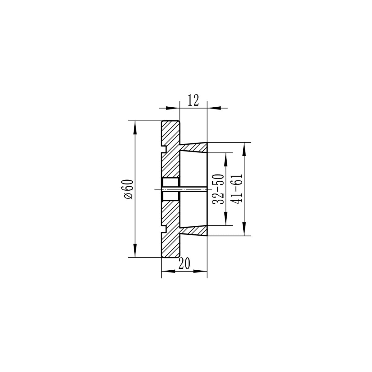 Bernardo Spannfutter M 70 mit Standardbacken Typ A 10-6052