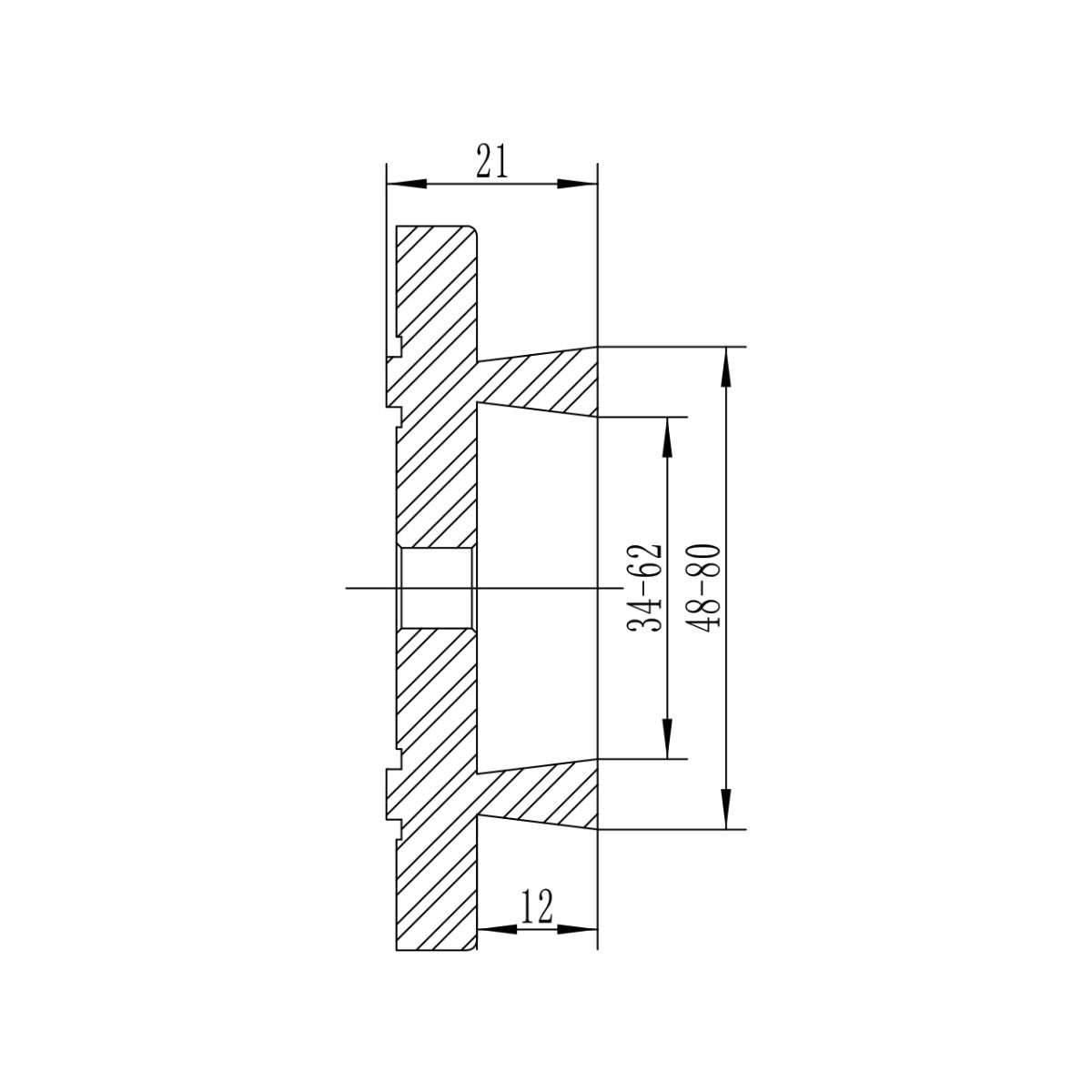 Bernardo Spannfutter M 95 mit Standardbacken Typ A 10-6053