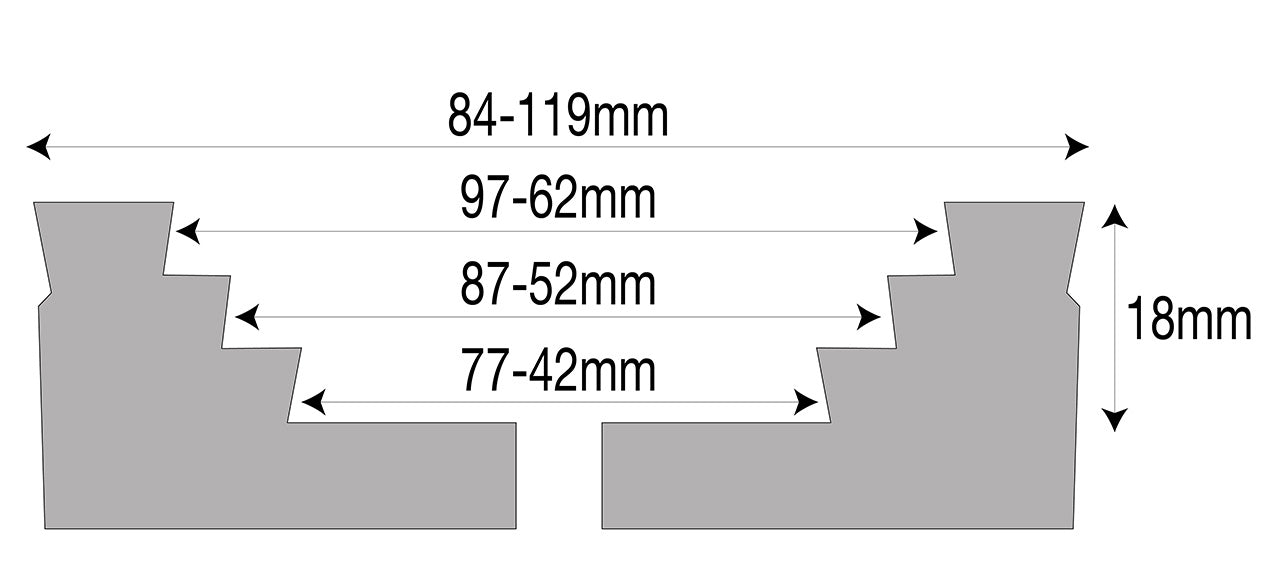 Bernardo Große 3-fach gestufte Standardbacken f. Spannfutter M 95 10-60652