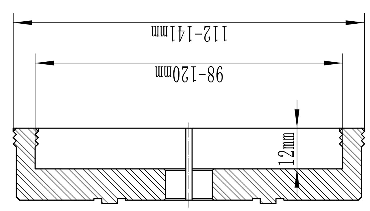 Bernardo Weitspannzange geriffelt innen/außen f. Spannfutter M 115 10-60664