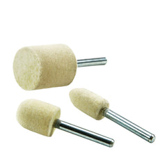 Eisenblätter 10021 MINI MAX® Filz Polierstift 30 x 35 mm, 6 mm Stahlschaft, Merino, zylindrisch