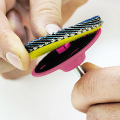 Eisenblätter 10138 MINI FIX Cool Top® 63 mm, Korn 80, Klett, Fächerschleifscheibe