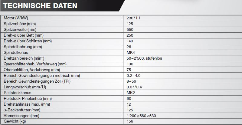 PROMAC METALLDREHBANK PBD-2555V