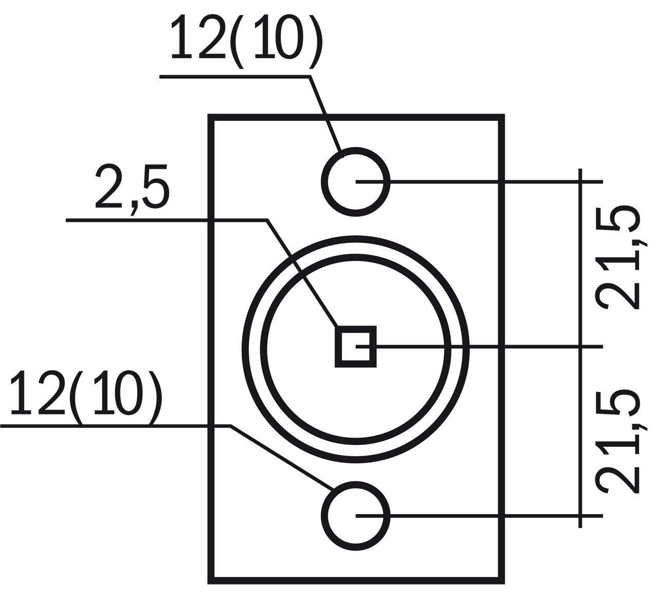 Bernardo Bohrkopf 43 mm für Fenstergriffe mit Aufnahme für Stemmmaschinen 14-1104