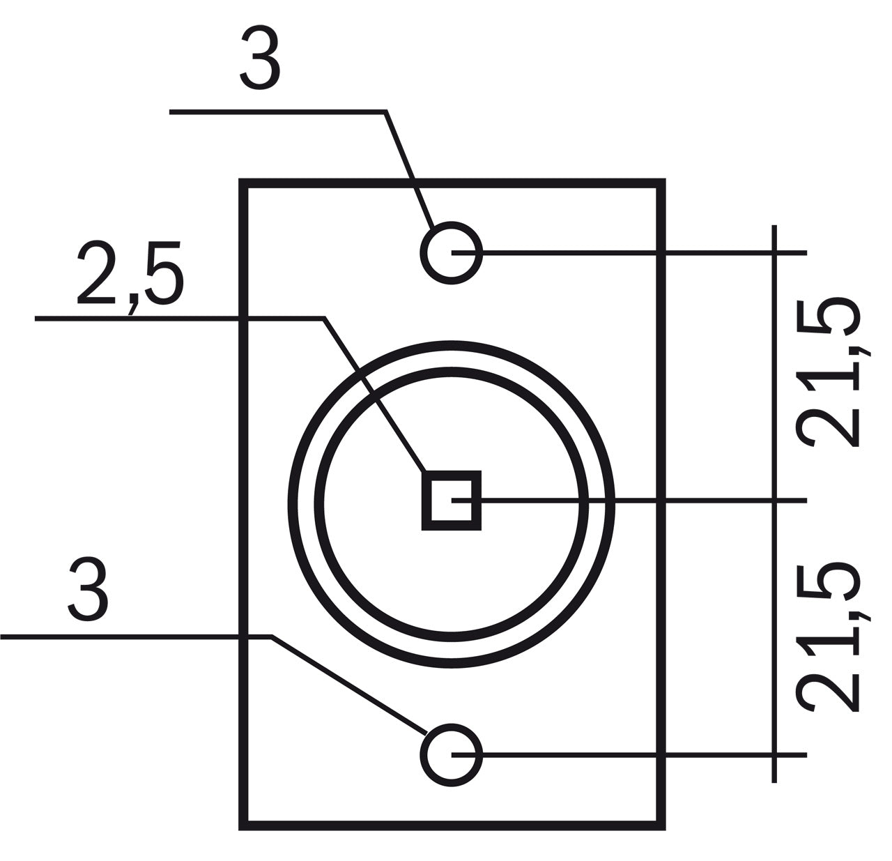 Bernardo Bohrkopf 43 mm für Fenstergriffe mit Aufnahme für Stemmmaschinen 14-1104
