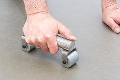 Roll Andrückrolle mit massivem Griff mit 2 Rollen 40 mm breit. Länge 195 mm 1614033