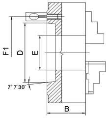 Bernardo Präzisions-4-Backenfutter PO4-160/D4 21-2035F