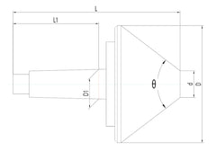 Bernardo Mitlaufender Zentrierkegel MK 2 / 60 mm 22-1050