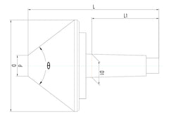 Bernardo Mitlaufender Zentrierkegel MK 4 / 130 mm 22-1060