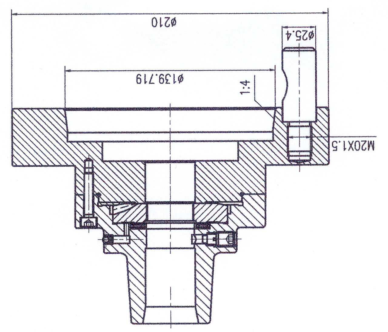 Bernardo Spannzangenfutter 5C mit Aufnahme für Profi(-center) 700 Serie 22-1092