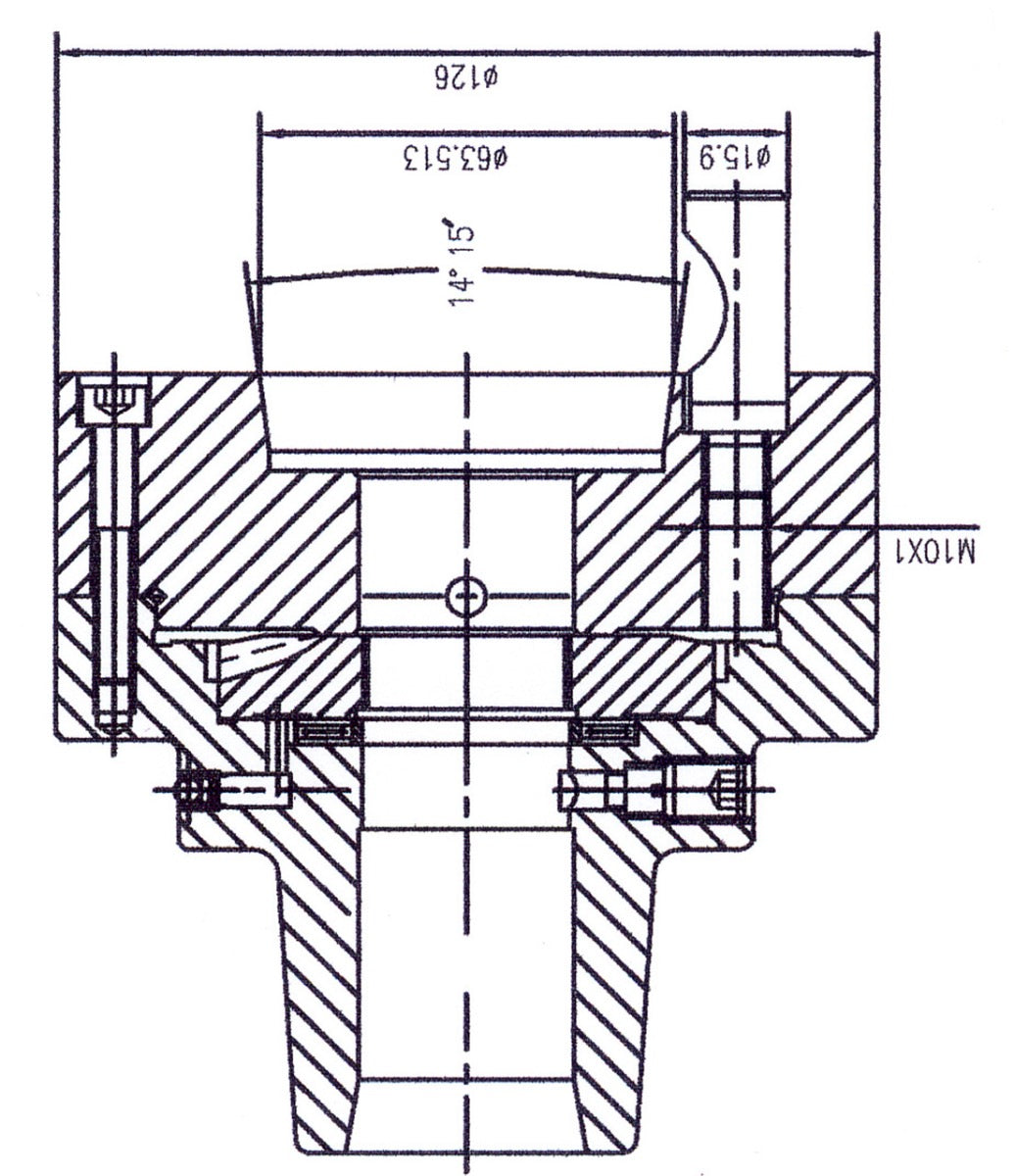 Bernardo Spannzangenfutter 5C mit Aufnahme D1-4 22-1095