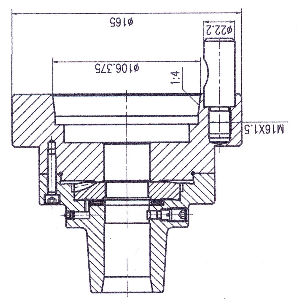Bernardo Spannzangenfutter 5C mit Aufnahme D1-6 22-1096