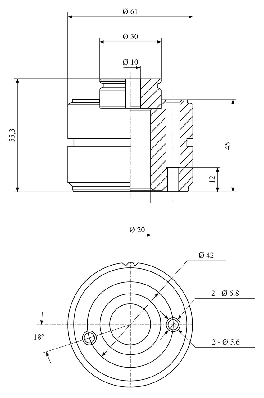 Bernardo Schnellwechsel-Stahlhalter System Multifix Größe A 23-1000