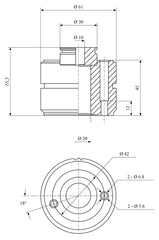 Bernardo Schnellwechsel-Stahlhalter System Multifix Größe A 23-1000